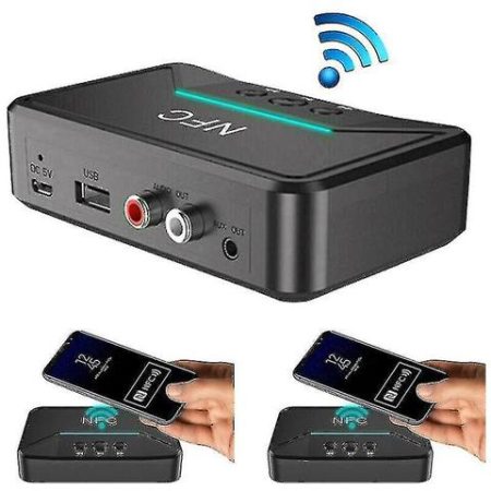 Htn Wireless Bluetooth 5.0 Ricevitore Del Trasmettitore Rca Nfc Jack Aux Adattatore Audio Usb Ripetitore Wifi