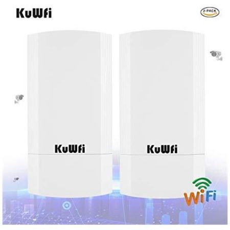 Ripetitore Wifi Kuwfi Outdoor Wireless Access Point 2-Pack 900Mbps Long Range Indoor Outdoor Point-To-Point Wireless Cpe Supporta 1Km Distanza Di Trasmissione Soluzione Per Ptp Ptmp