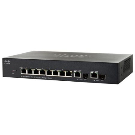 Switch Cisco Systems Cisco Small Business Sf302-08Mpp, Lacp, Igmp V1, 2, Snmp 1, 2C, 3, Ieee 802.1Ab, Ieee 802.1D, Ieee 802.1P, Ieee 802.1Q, Ieee 802.1S, Ieee 802.1W, Ieee 802.1X, Ieee 802, Gestito, L3, Fast Ethernet (10/100) , Nero
